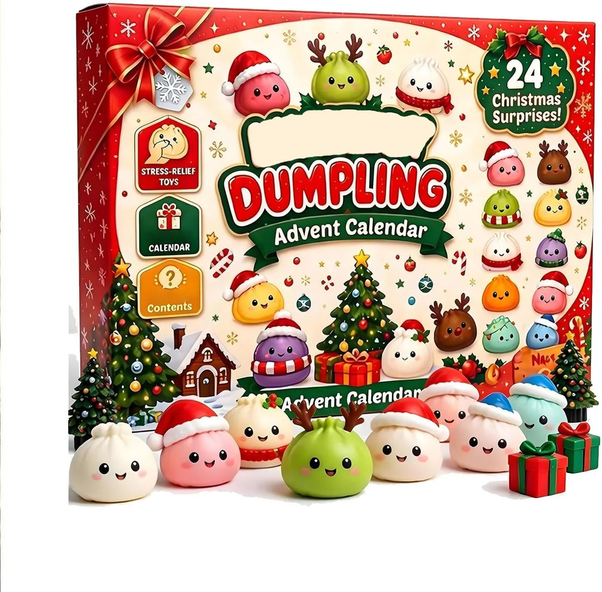 Christmas Countdown Dumpling Squishies