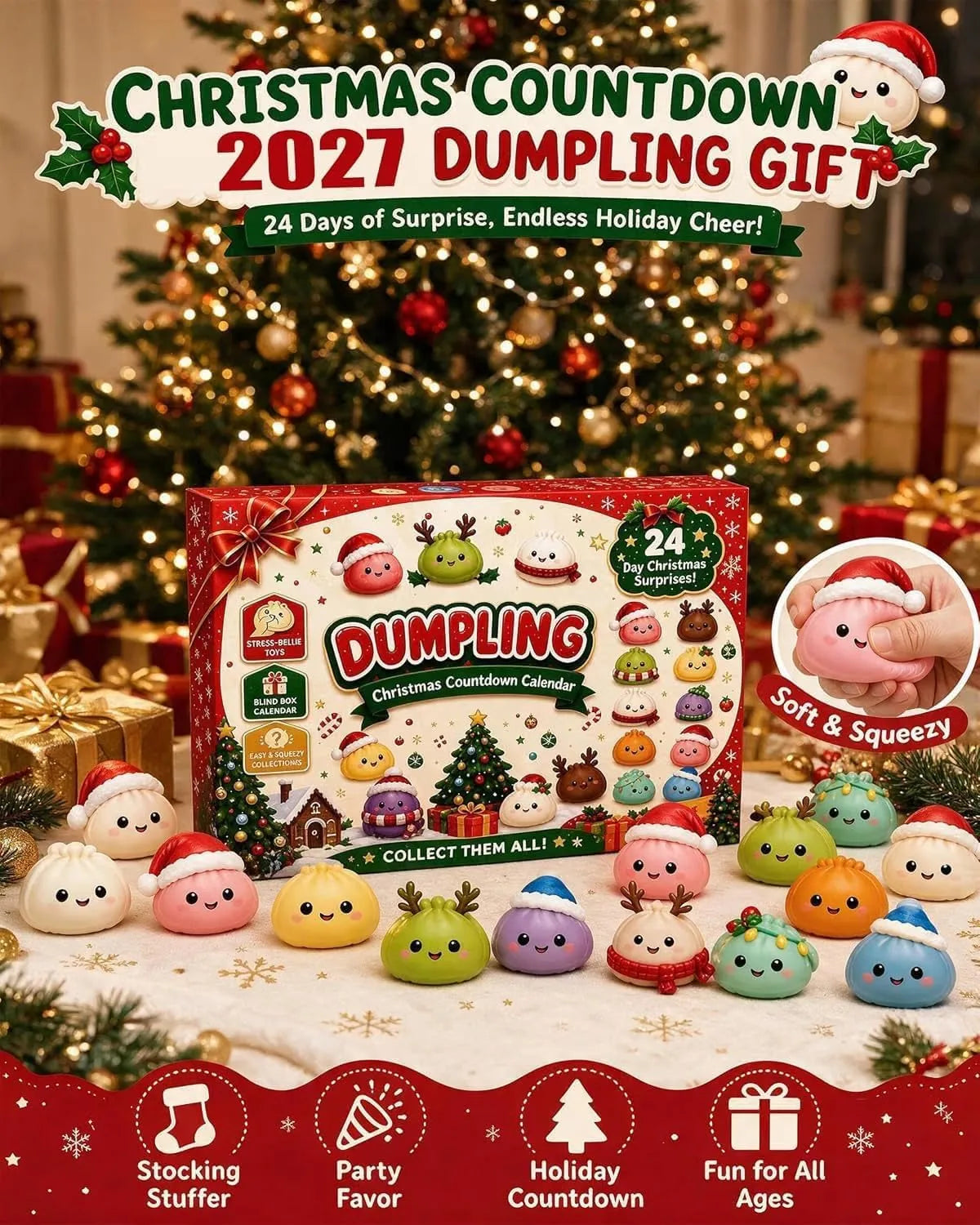 Christmas Countdown Dumpling Squishies